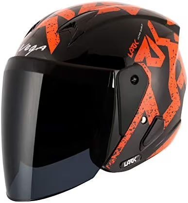015vega Lark Victor Isi Certified Gloss Finish Lightweight Open Face Helmet