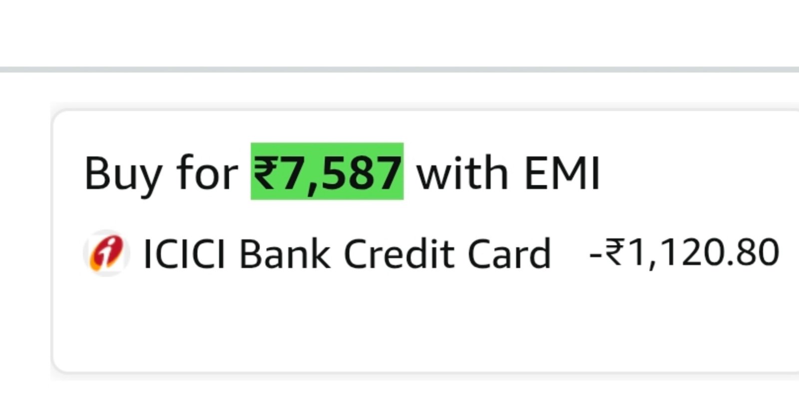 1 1210 Icici No Cost Emi