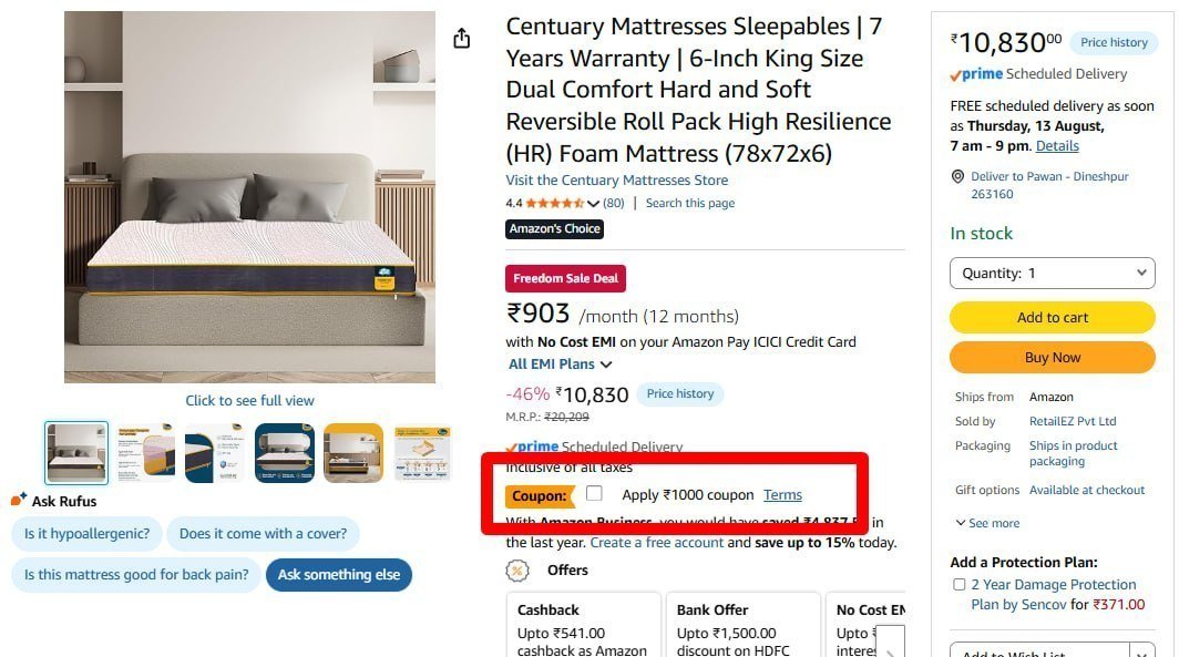 1000 Coupon2 163 With Hdfc Bank