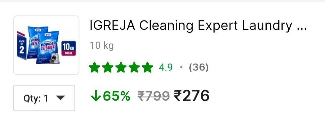 (10kg Detergent Powder) Buy Max Quantity