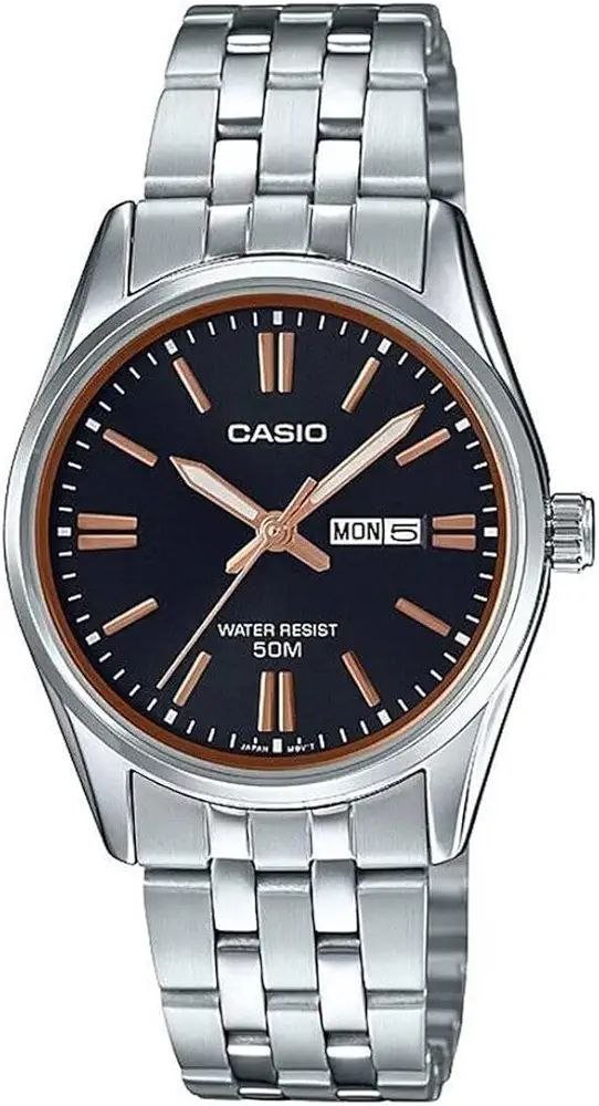 1697casio Enticer Analog Black Dial Women S Watch