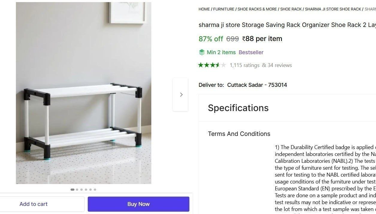 2 Layer Plastic Shoe Rack 88min Buy 2 Qnty