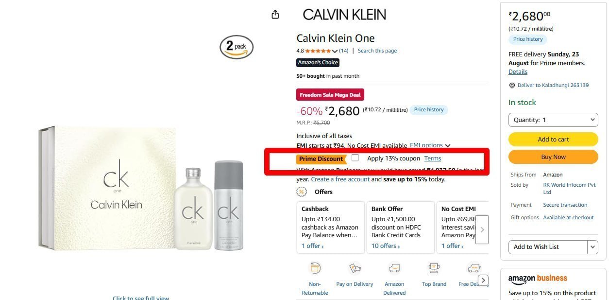 268 Calvin Klein Fresh Gel Stylist Gift Set 2