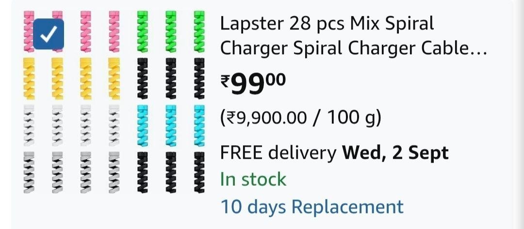 28pcs Spiral Charger Cable Protector 99