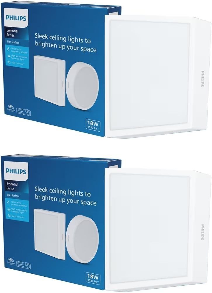 297philips 18 Watt Square Slim Surface Ceiling Lig