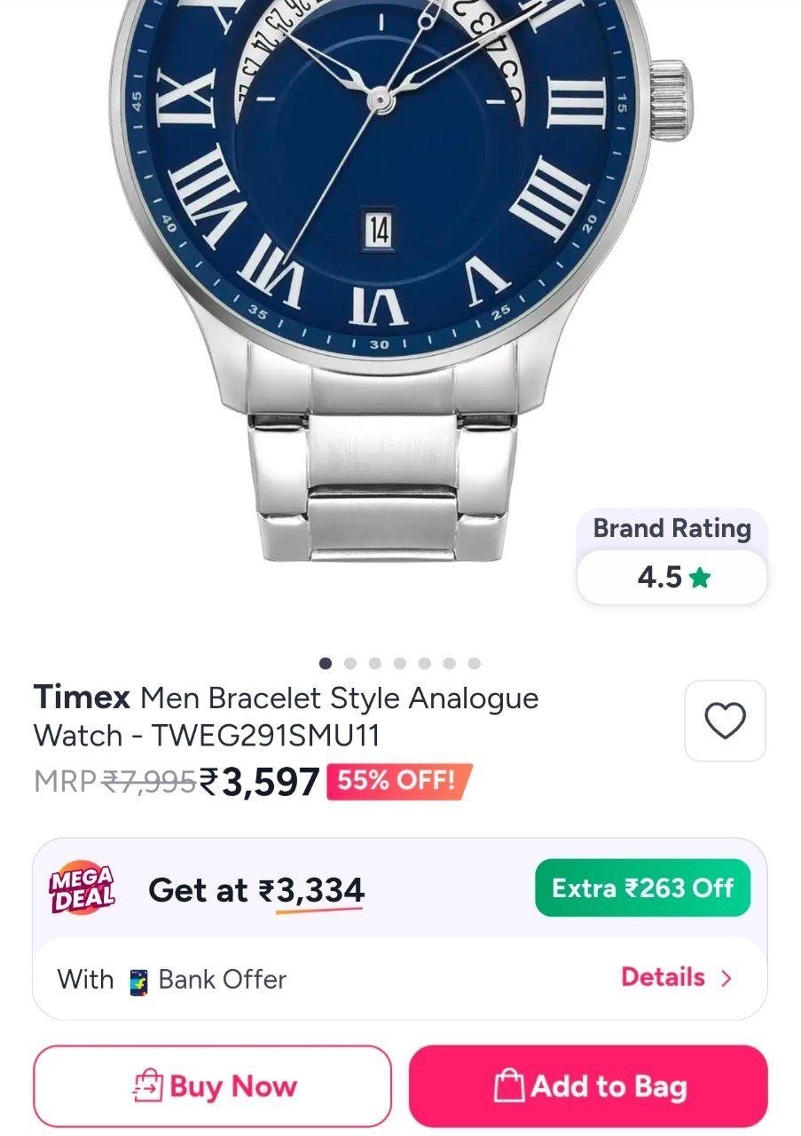 3 334263 With Flipkart Sbi Cctimex Watch