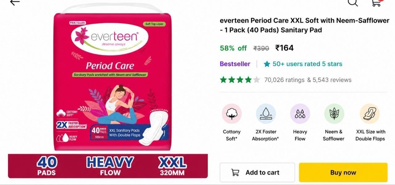 40pcs Sanitary Pad 164