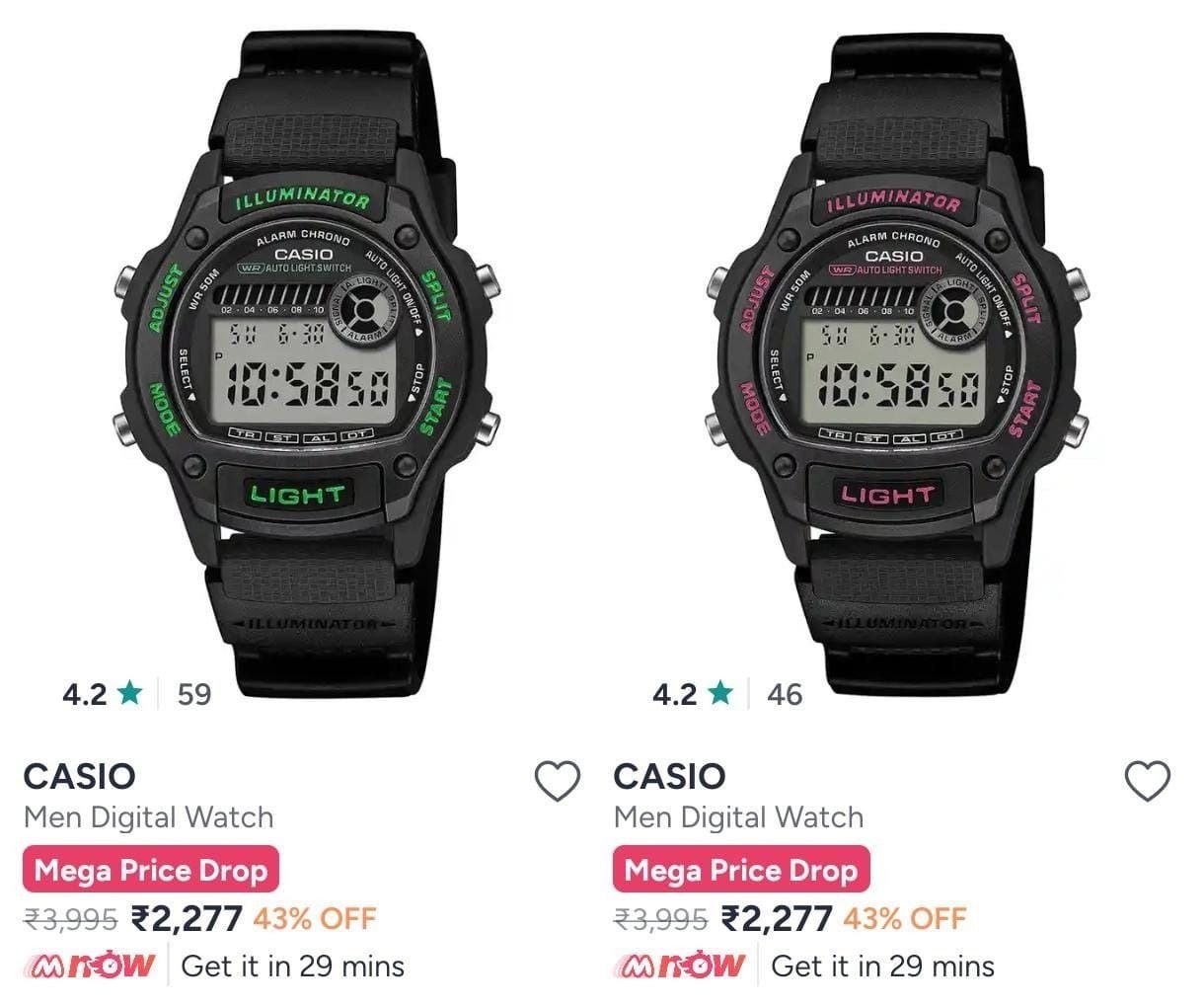43 On Casio Watches