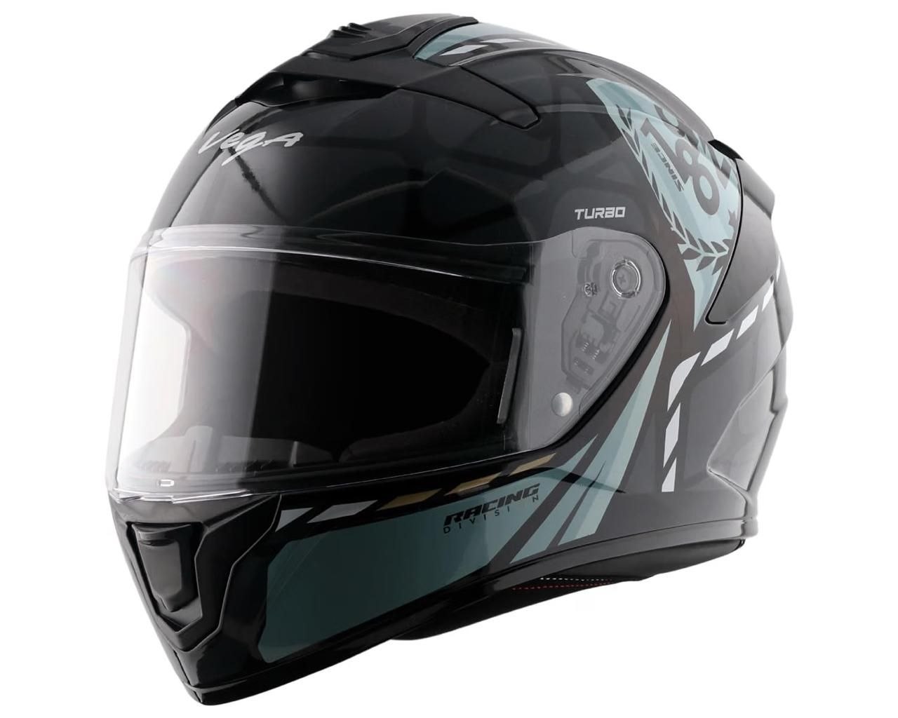 432vega Vf 10 Turbo Squad Full Face Riding Helmet With Dual-tone Design