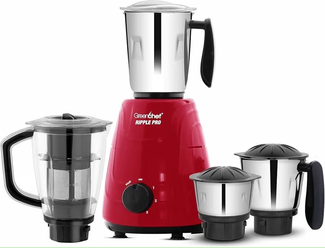 436greenchef Ripple Pro Mixer Grinder With 3 