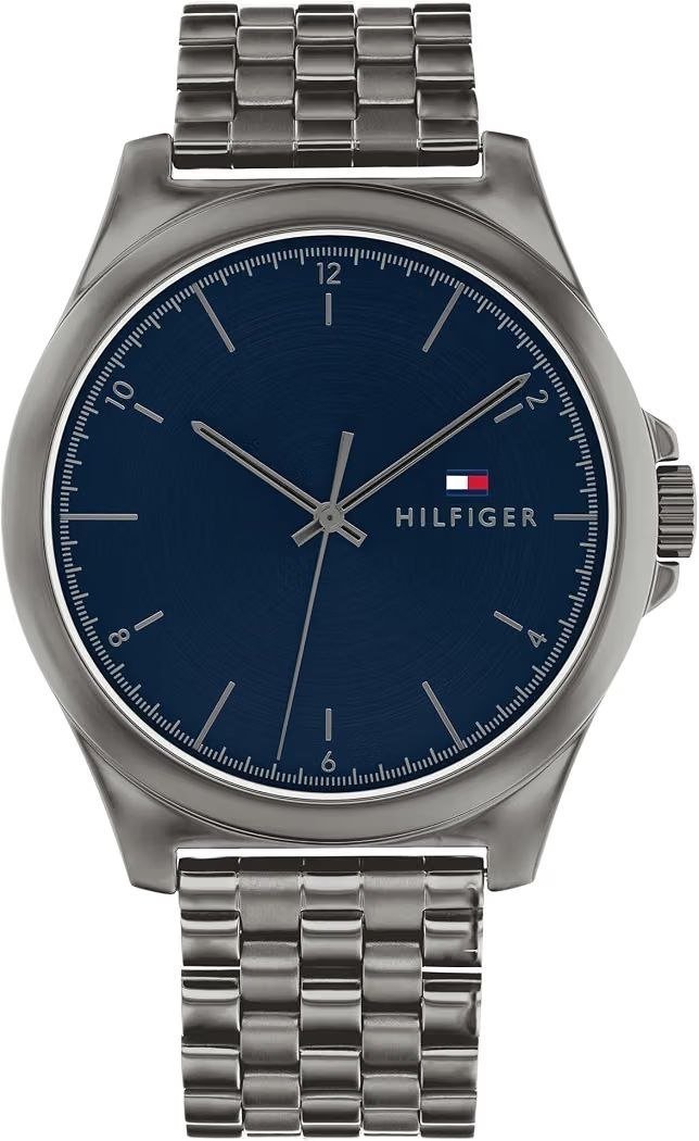 497tommy Hilfiger Navy Steel Strap Watch For 