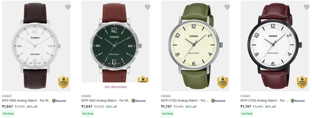 50 - Casio Analog Watches