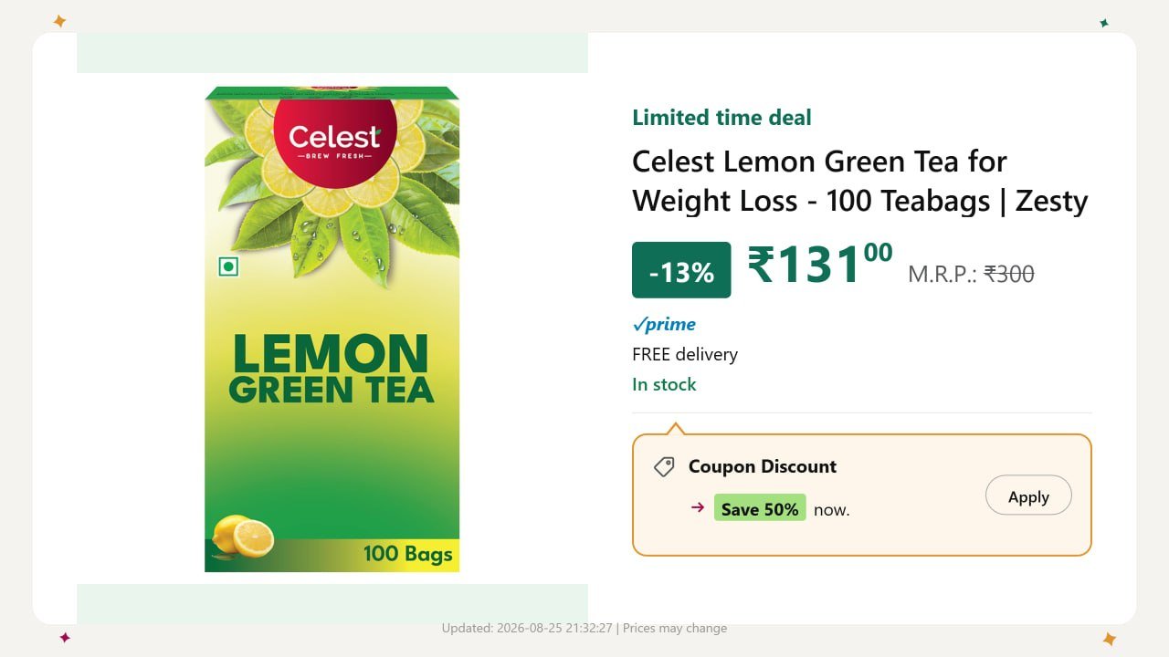50 Green Tea 100 Teabags For 131