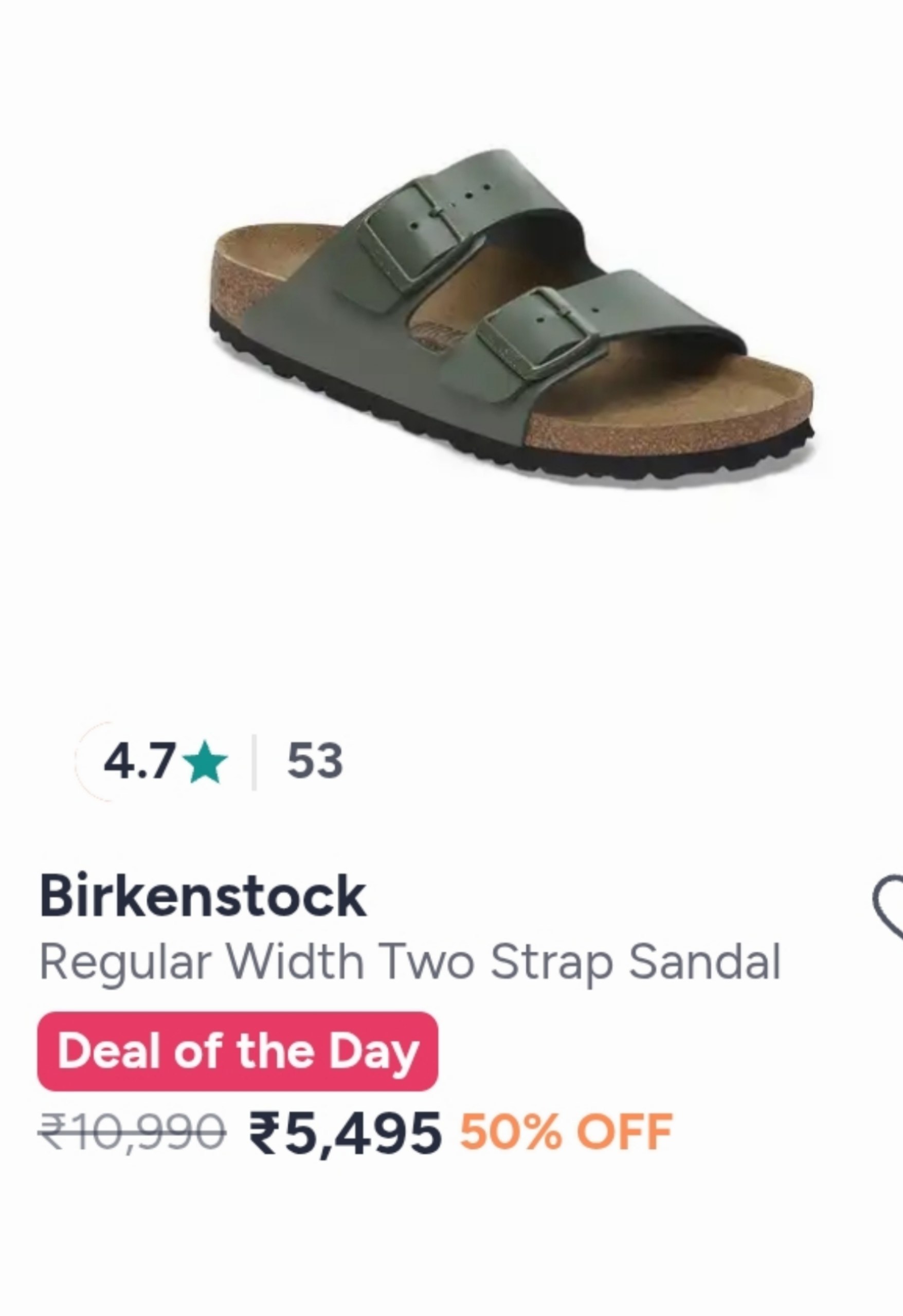 50 On Birkenstock Footwear