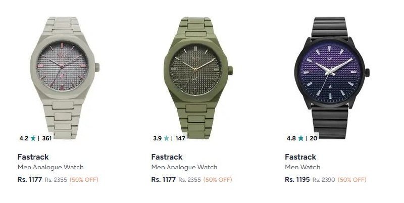 50 On Fastrack Men S Analogue Watches
