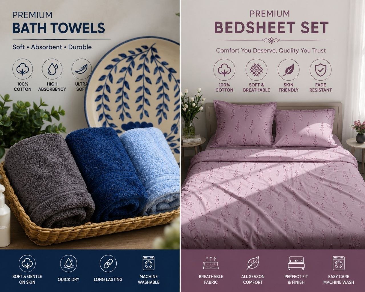50 On Mush Bamboo Bedsheet Towels King Size B