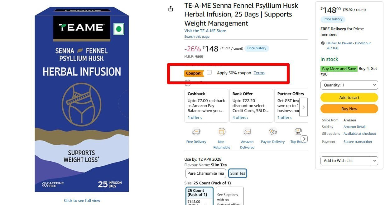 50 On Te-a-me Products 166 74