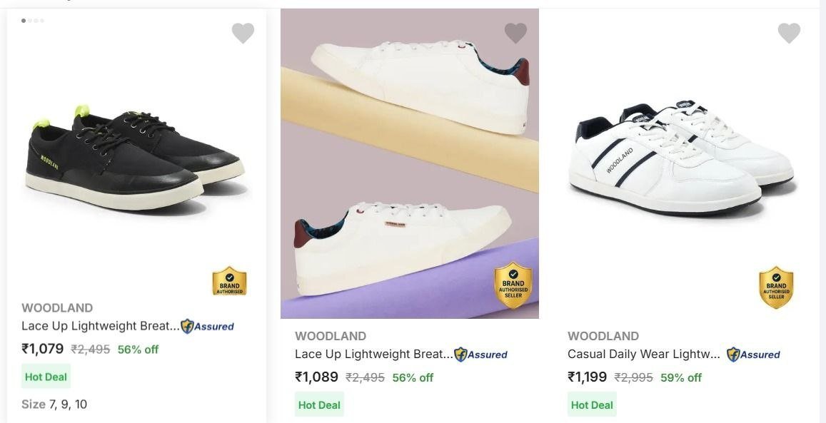 56 On Woodland Casual Shoes