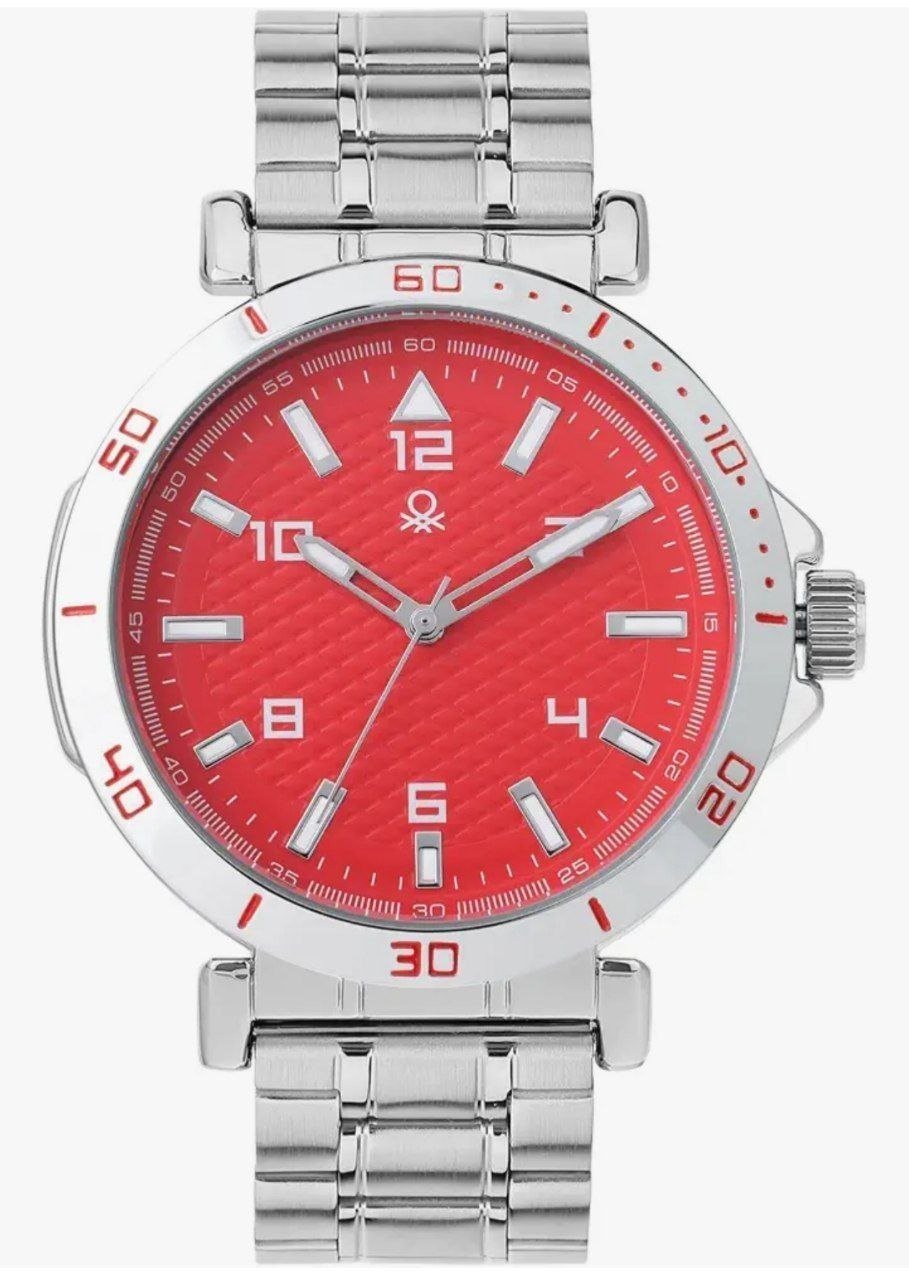 598united Colors Of Benetton Red Round Dial Analog