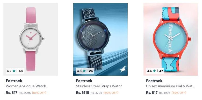 60 On Fastrack Analogue Watches