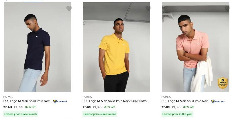 67 On Puma Men S Polo T-shirts