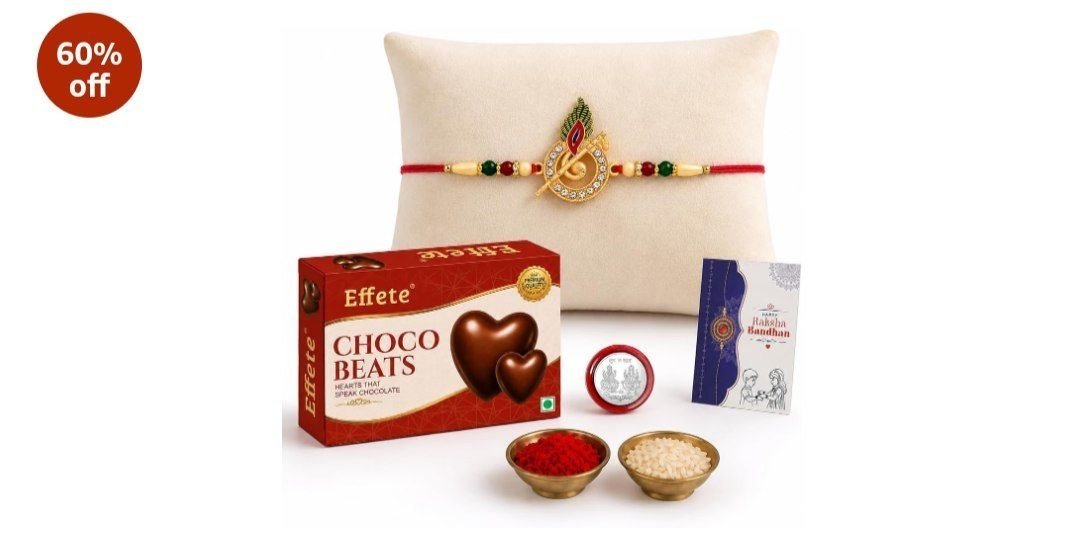 70 On Designer Rakhi Gift Combos Murli Flute 