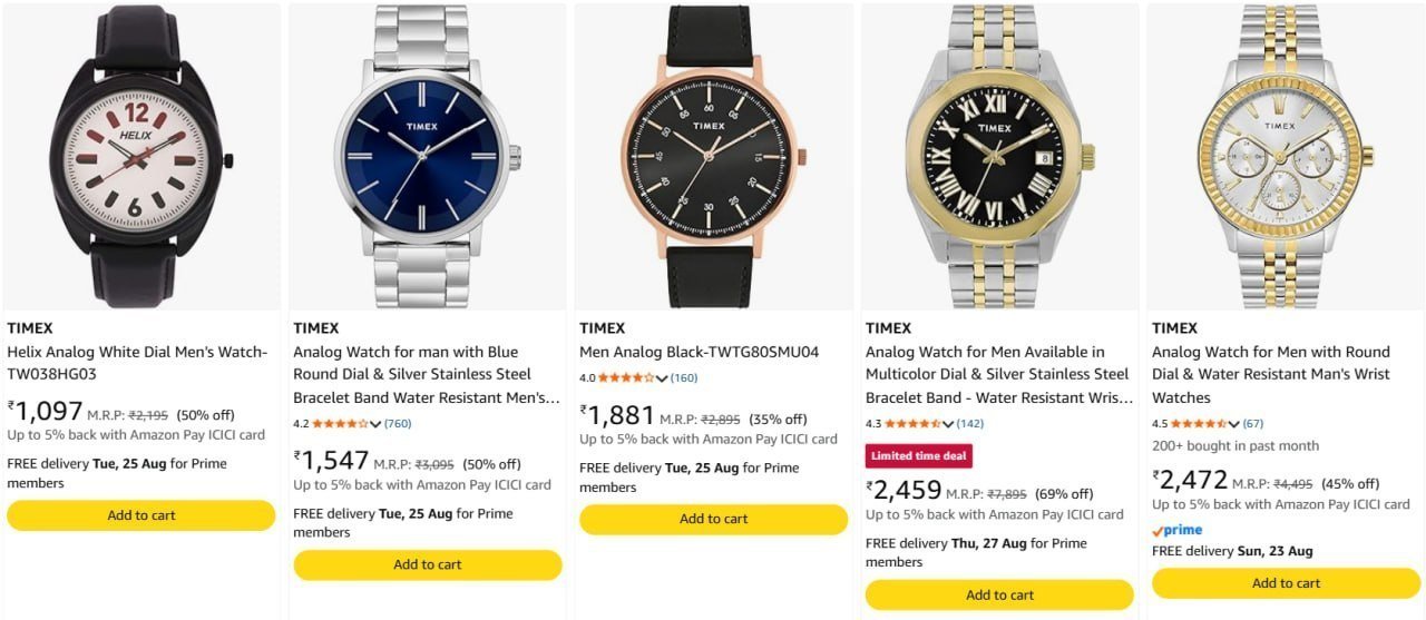 70 On Timex Watches