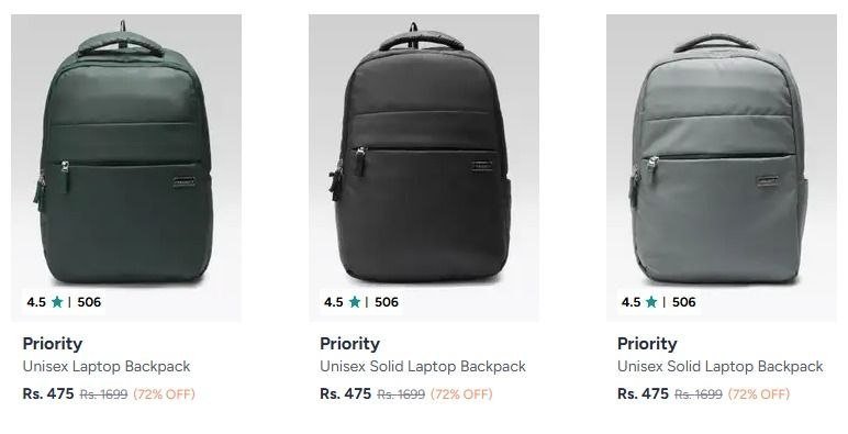 72 On Priority Backpacks