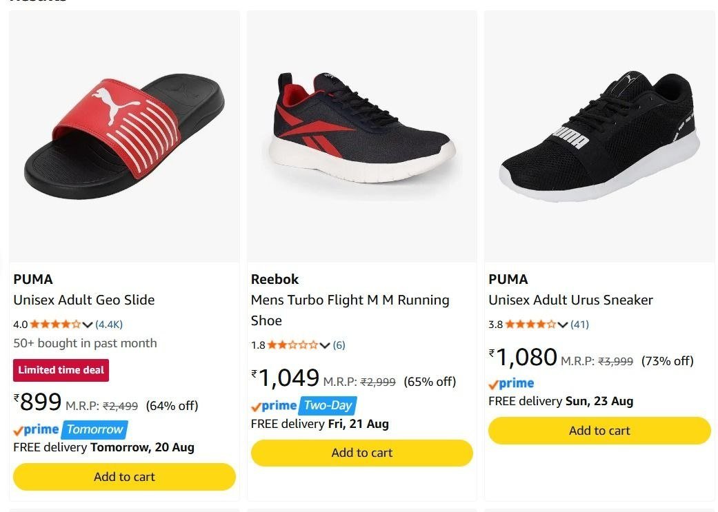 73 On Puma Footwear