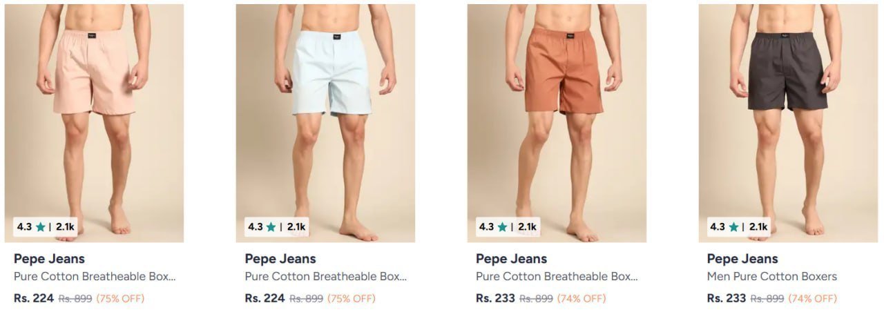 75 On Men Boxers