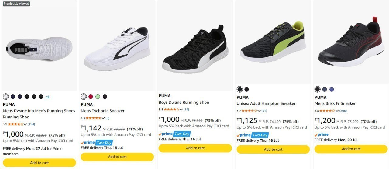 75 On Puma Shoes