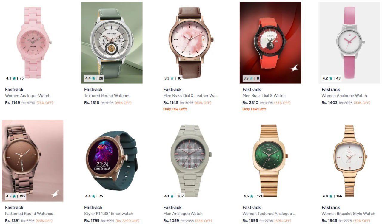 76 On Fastrack Watches