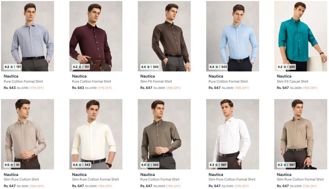 77 On Nautica Men Shirts