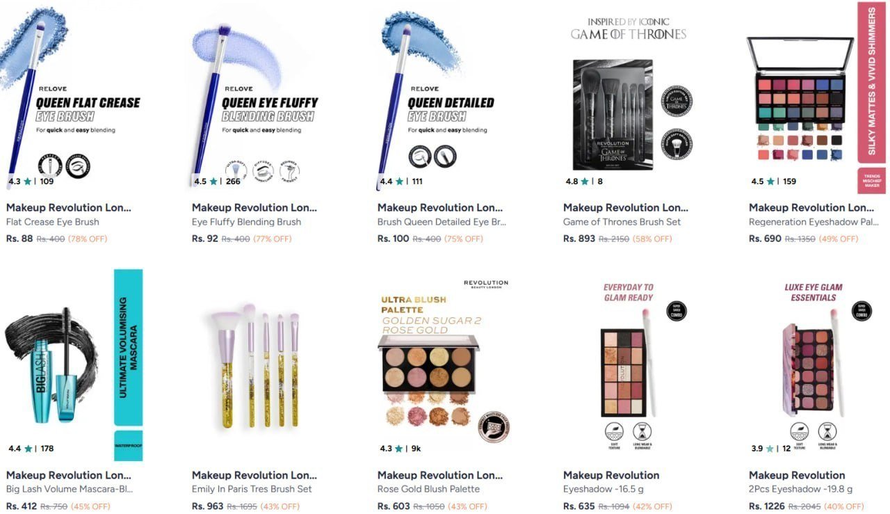 78 On Makeup Revolution Product