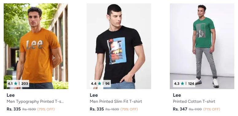 79 On Lee Men S T-shirts