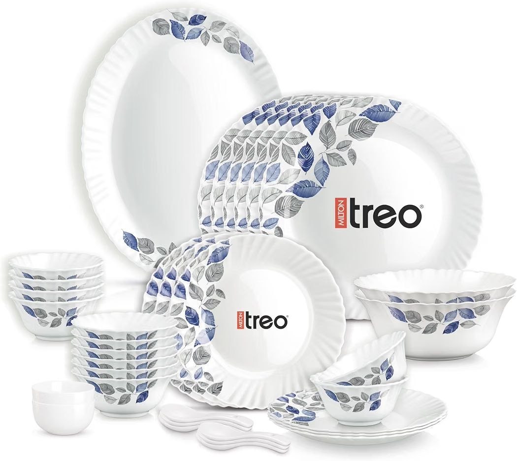 799treo By Milton Opalware Aurelia Lunis Dinner Set Of 35 Serving For