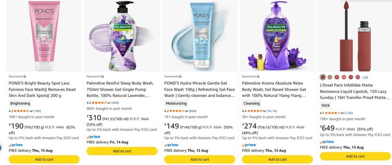 80 On Beauty Products Lakme Pond S Biotique V