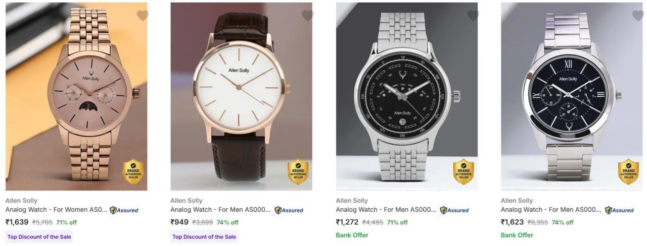 80 On Branded Watches Casio Van Heusen Allen 