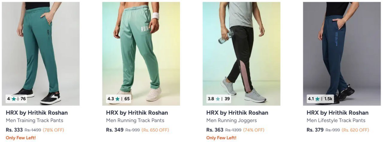 80 On Hrx By Hrithik Roshan Trackpants