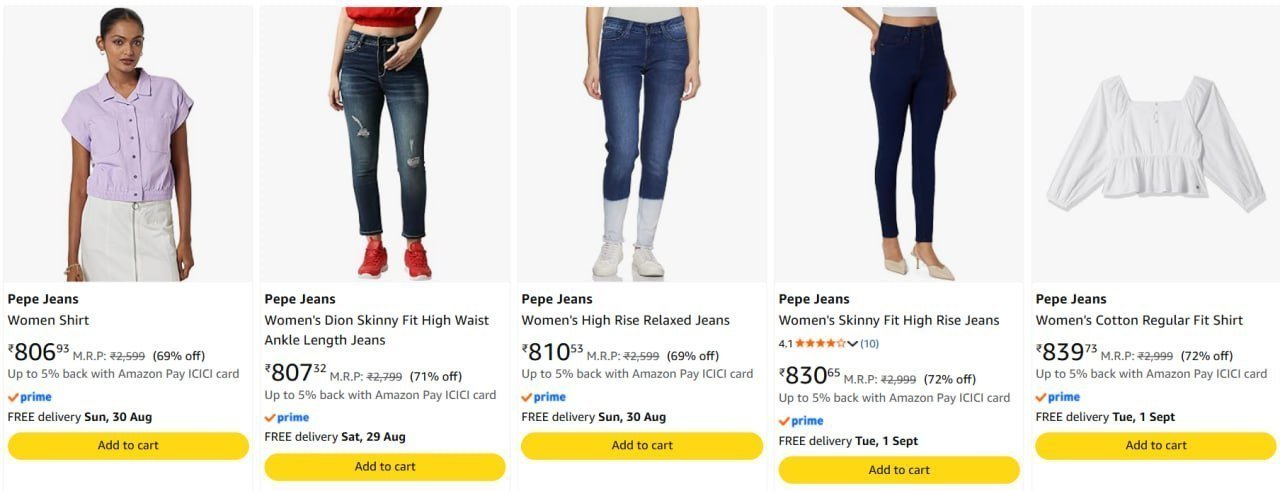 80 Pepe Jeans Clothing Men Women
