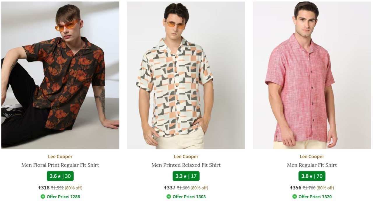 82 On Lee Cooper Mens Clothing Master Link T-