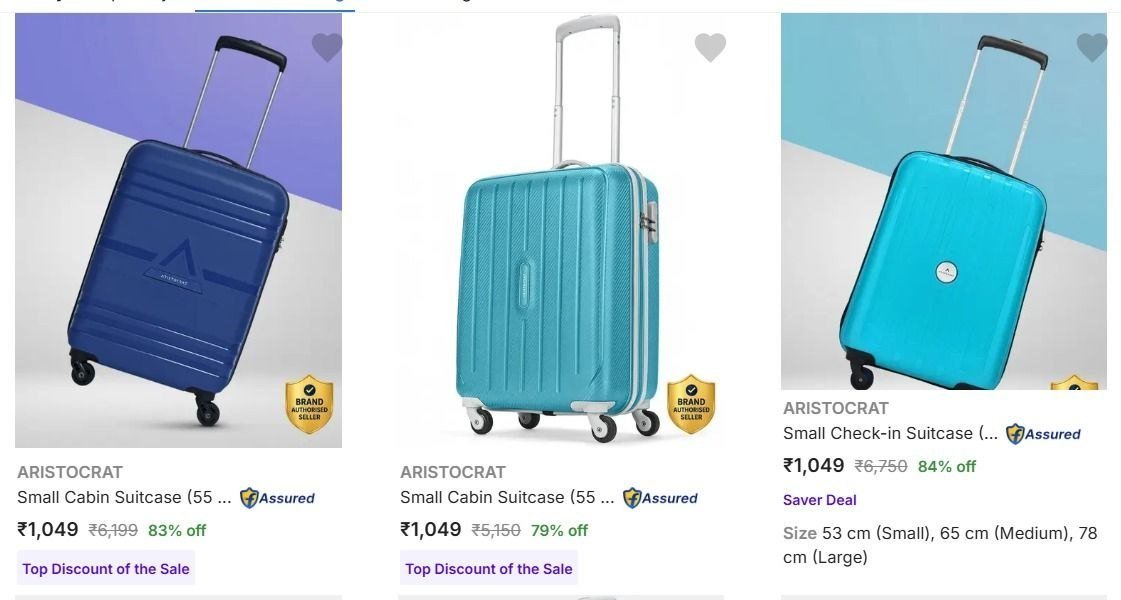 83 On Aristrocrat Cabin Bags Suitcases