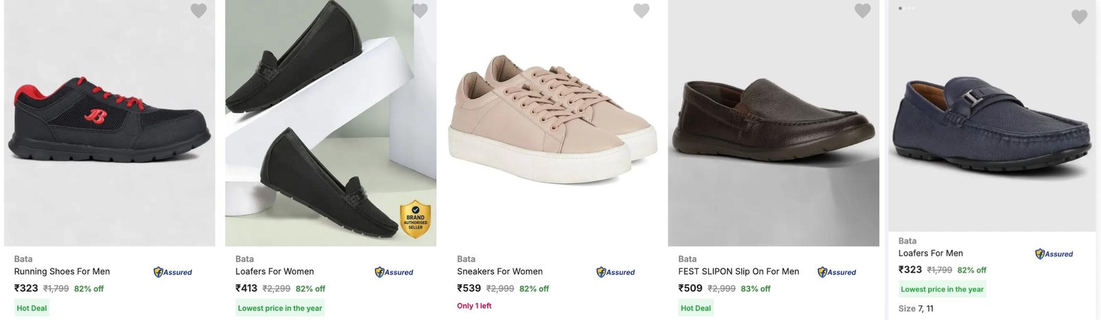 83 On Bata Footwears
