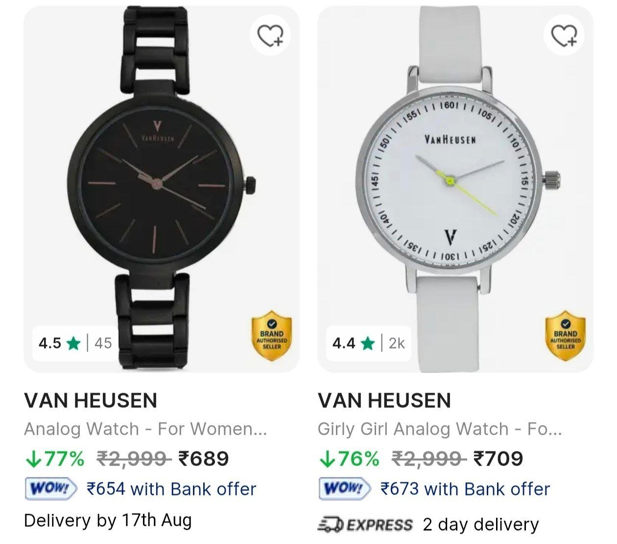 83 On Van Heusen Watches