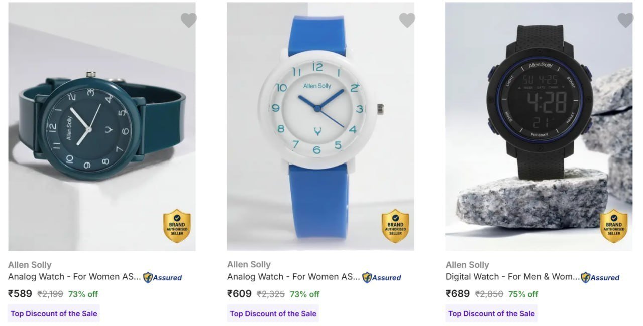 85 On Branded Watches Allen Solly Van Heusen 