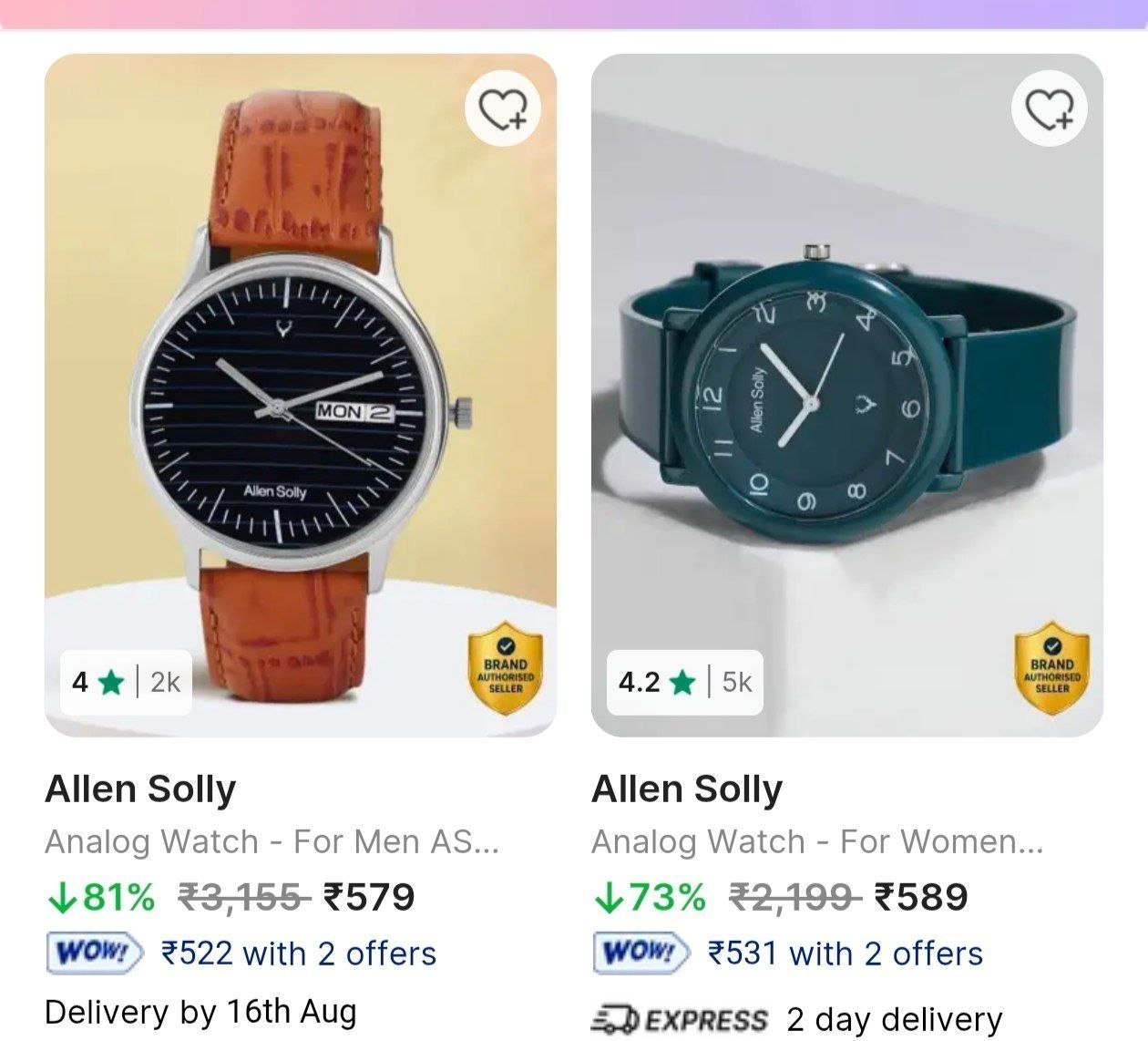85 On Branded Watchesallen Solly Van Heusen