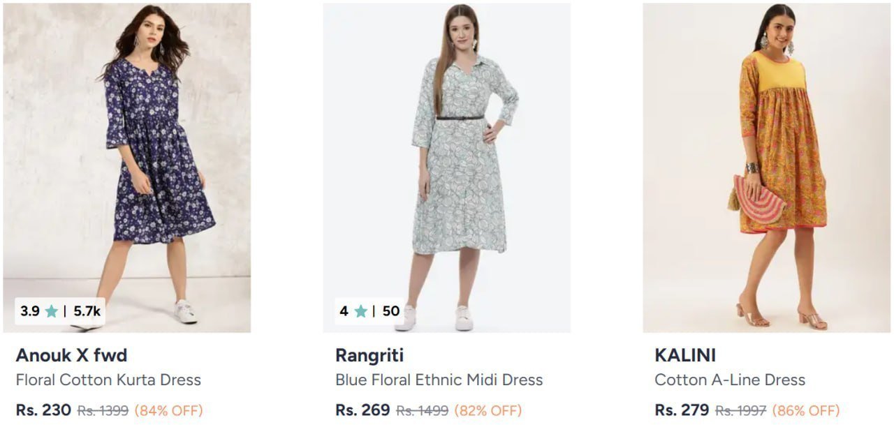 85 On Women Ethnic Dresses