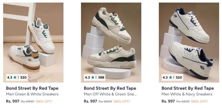 86 On Bond Street By Red Tape Sneakers