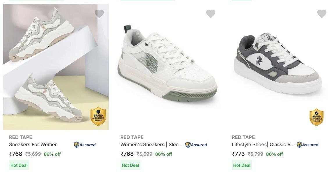86 On Red Tape Women S Sneakers