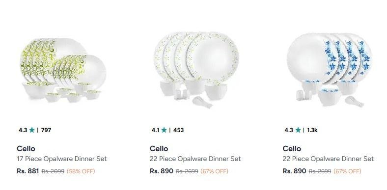 87 On Cello Dinner Set